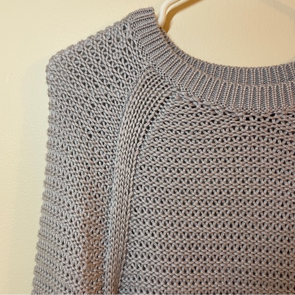 🔥 Banana Republic | Smoky Gray Chunky Knit Wool-Blend Pullover Sweater Small - Picture 6 of 6